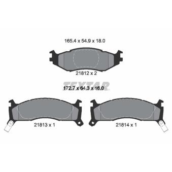 Jeu de 4 plaquettes de frein avant TEXTAR OEM 4423725