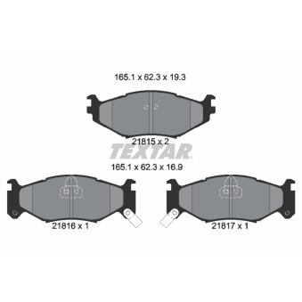 Jeu de 4 plaquettes de frein avant TEXTAR OEM 4423812