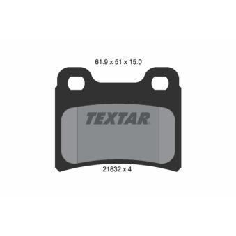 Jeu de 4 plaquettes de frein arrière TEXTAR OEM 7114005