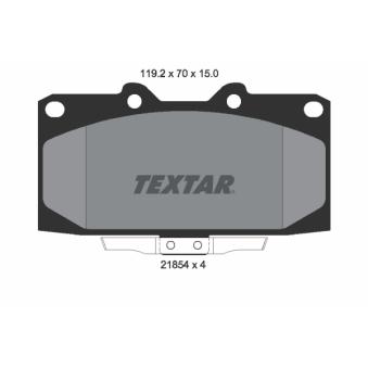 Jeu de 4 plaquettes de frein avant TEXTAR OEM 4108040P27