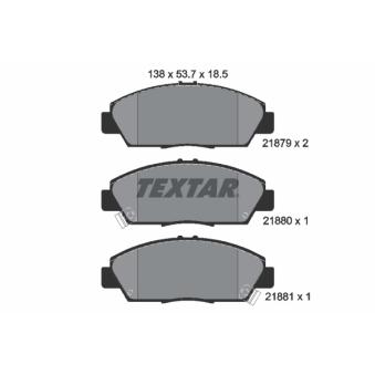 Jeu de 4 plaquettes de frein avant TEXTAR OEM 45022SS0508