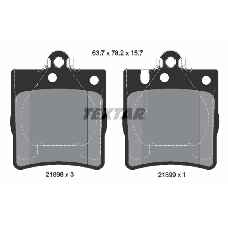 Kit de disques et plaquettes arrière TEXTAR 2189803-0911-00 - Visuel 2
