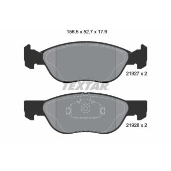 Jeu de 4 plaquettes de frein avant TEXTAR OEM 77363321