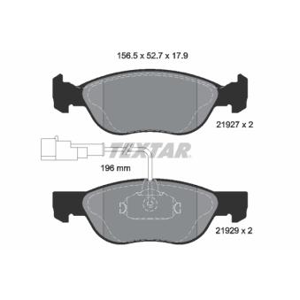 Jeu de 4 plaquettes de frein avant TEXTAR OEM 9947776