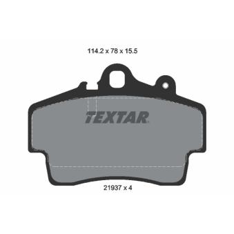 Jeu de 4 plaquettes de frein avant TEXTAR OEM 98635193915
