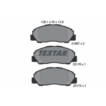 Jeu de 4 plaquettes de frein avant TEXTAR OEM 0446560070