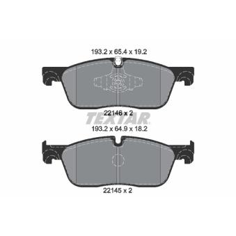 Jeu de 4 plaquettes de frein avant TEXTAR OEM LR061373