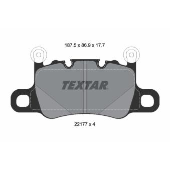 Jeu de 4 plaquettes de frein arrière TEXTAR OEM 9GT698451G