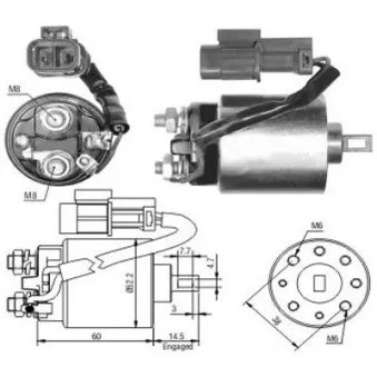 Contacteur, démarreur MEAT & DORIA 46088 pour OPEL OMEGA 3.0 i 4WD - 148cv