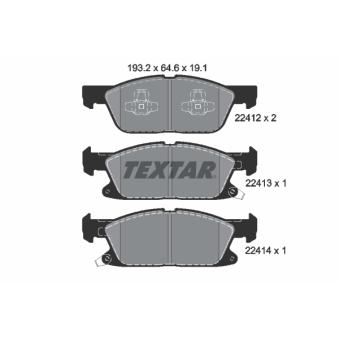 Jeu de 4 plaquettes de frein avant TEXTAR OEM KTLX612K021CYC