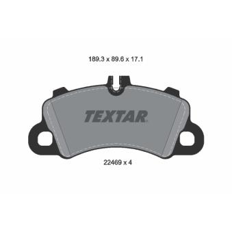 Jeu de 4 plaquettes de frein avant TEXTAR OEM 95B698151AA