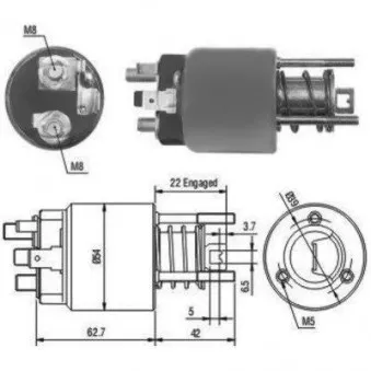 Contacteur, démarreur MEAT & DORIA OEM NAD101080