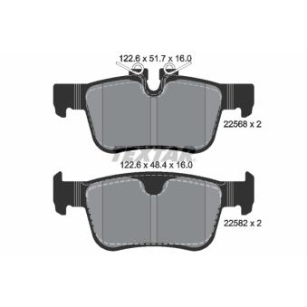 Jeu de 4 plaquettes de frein arrière TEXTAR OEM 31687502