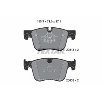 Jeu de 4 plaquettes de frein avant TEXTAR OEM 1636925480