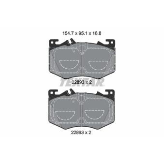 Jeu de 4 plaquettes de frein avant TEXTAR OEM 0004208302