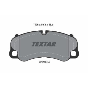 Jeu de 4 plaquettes de frein avant TEXTAR [2295901]