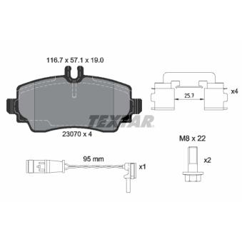 Jeu de 4 plaquettes de frein avant TEXTAR OEM A4144200220