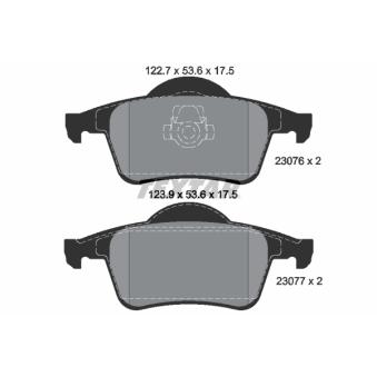 Jeu de 4 plaquettes de frein arrière TEXTAR OEM 8623862