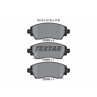 Jeu de 4 plaquettes de frein avant TEXTAR OEM 0446502140