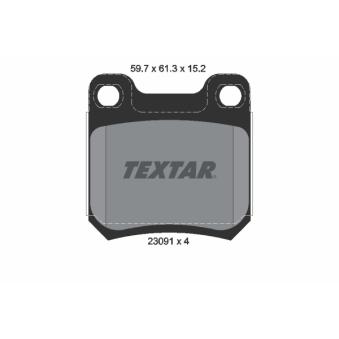 Jeu de 4 plaquettes de frein arrière TEXTAR OEM 4836987