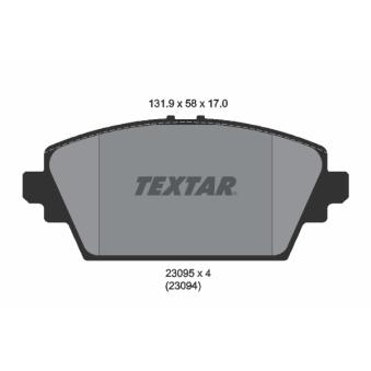 Jeu de 4 plaquettes de frein avant TEXTAR OEM 41060AV126