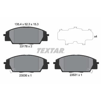Jeu de 4 plaquettes de frein avant TEXTAR OEM 06450S6MA00