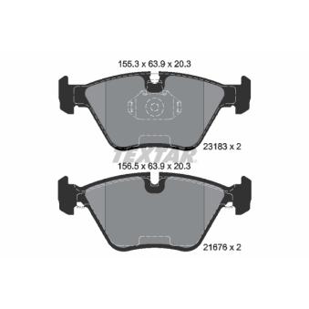 Jeu de 4 plaquettes de frein avant TEXTAR OEM SFP000041 Jeu de 4 plaquettes de frein avant TEXTAR OEM SFP000041