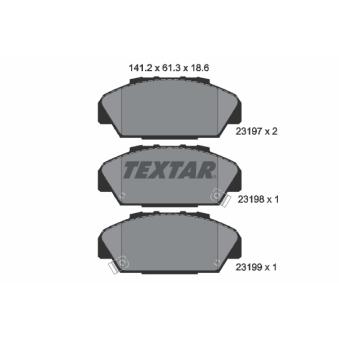 Jeu de 4 plaquettes de frein avant TEXTAR OEM 45022SM4G01