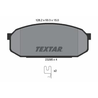 Jeu de 4 plaquettes de frein avant TEXTAR OEM B0Y13328Z