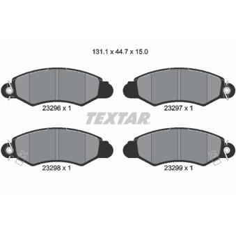 Jeu de 4 plaquettes de frein avant TEXTAR OEM 5520080E10