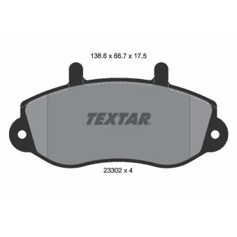 Jeu de 4 plaquettes de frein avant TEXTAR OEM 4404777