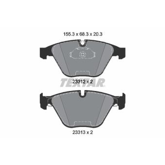 Jeu de 4 plaquettes de frein avant TEXTAR OEM 34116763089