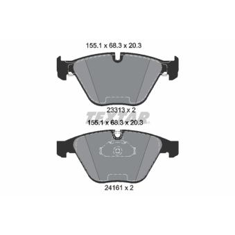 Jeu de 4 plaquettes de frein avant TEXTAR OEM 6776161