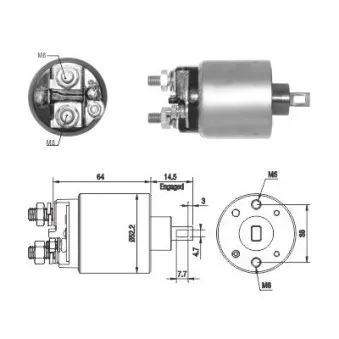 Contacteur, démarreur MEAT & DORIA 46274 pour RENAULT LAGUNA 2.0 16V - 140cv