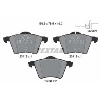 Jeu de 4 plaquettes de frein avant TEXTAR OEM 1201124