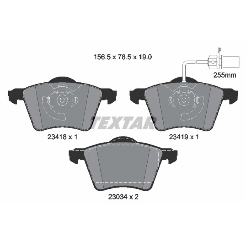 Kit de disques et plaquettes avant TEXTAR 2341801-1098-00 - Visuel 1