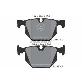 Jeu de 4 plaquettes de frein arrière TEXTAR OEM 34216761285 Jeu de 4 plaquettes de frein arrière TEXTAR OEM 34216761285