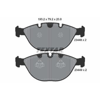 Jeu de 4 plaquettes de frein avant TEXTAR OEM 34116756350