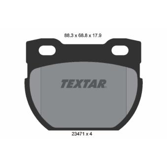 Jeu de 4 plaquettes de frein arrière TEXTAR OEM SFP000130