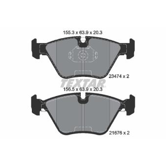 Jeu de 4 plaquettes de frein avant TEXTAR OEM 2282415