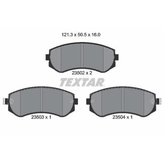 Jeu de 4 plaquettes de frein avant TEXTAR OEM D4060VC090