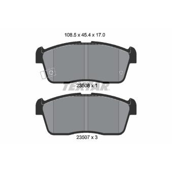 Jeu de 4 plaquettes de frein avant TEXTAR OEM 55810M68K00