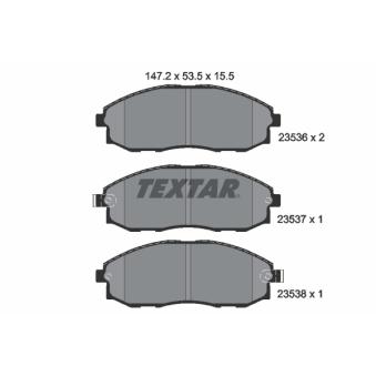 Jeu de 4 plaquettes de frein avant TEXTAR OEM 581014AA30