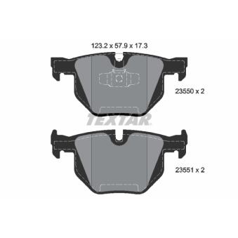Jeu de 4 plaquettes de frein arrière TEXTAR OEM 34216775678