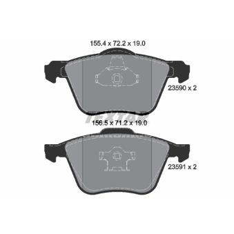 Jeu de 4 plaquettes de frein avant TEXTAR OEM 30793231