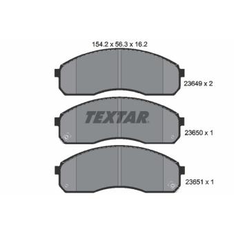 Jeu de 4 plaquettes de frein avant TEXTAR OEM 0K75B3328Z