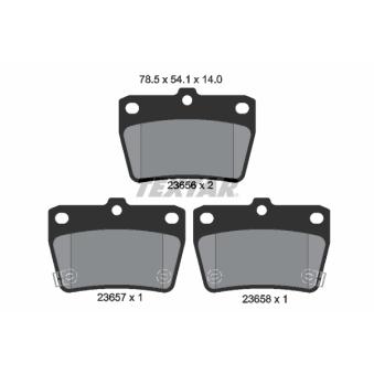 Jeu de 4 plaquettes de frein arrière TEXTAR OEM T11BJ3501080