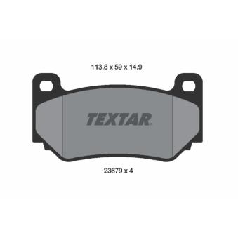 Jeu de 4 plaquettes de frein avant TEXTAR OEM SFP000310