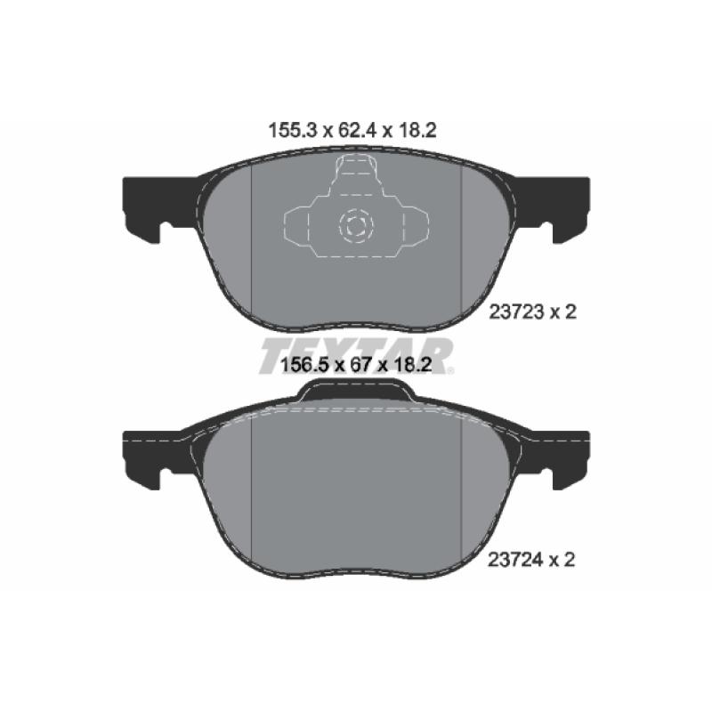 Kit de disques et plaquettes avant TEXTAR 2372301-1303-00 - Visuel 1