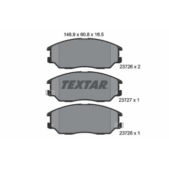 Jeu de 4 plaquettes de frein avant TEXTAR OEM 581013FA10
